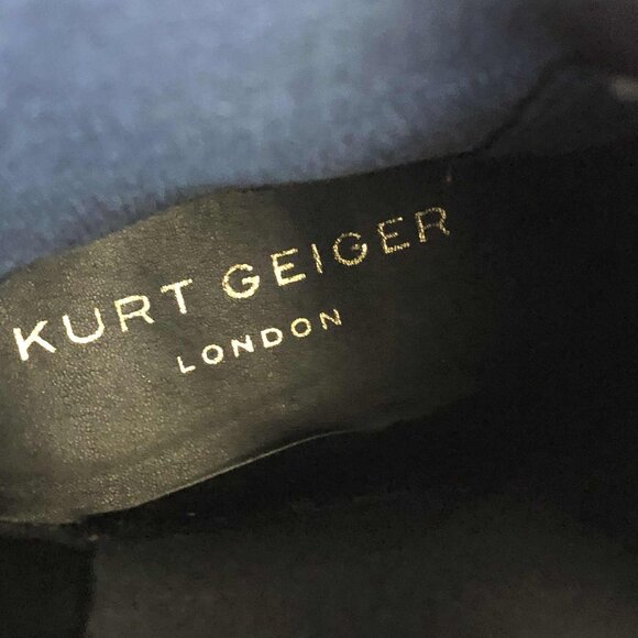 NWOT KURT GEIGER LONDON Birdie Rainbow Platform Chelsea Boot Black 6 MSRP $240 - Picture 8 of 9